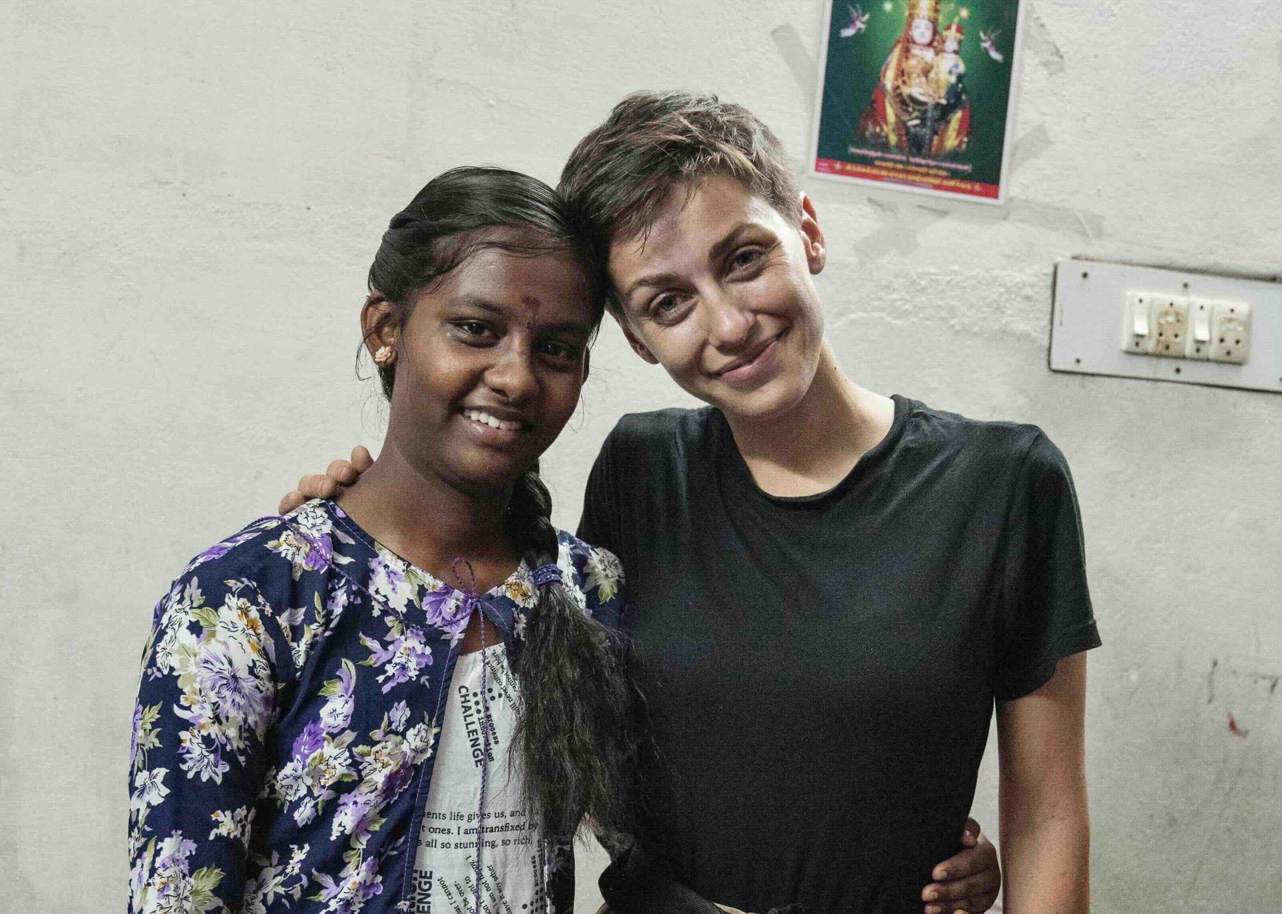 Mariamma from Distance Child Sponsorship and Energia volunteer Malvina