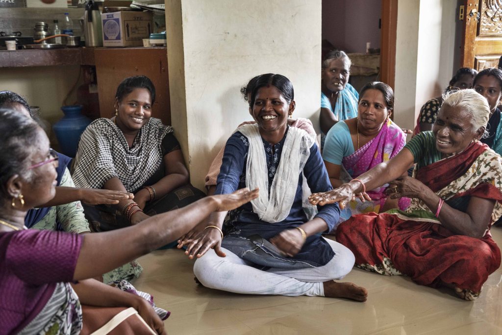 Some of the women who joined the microcredit program