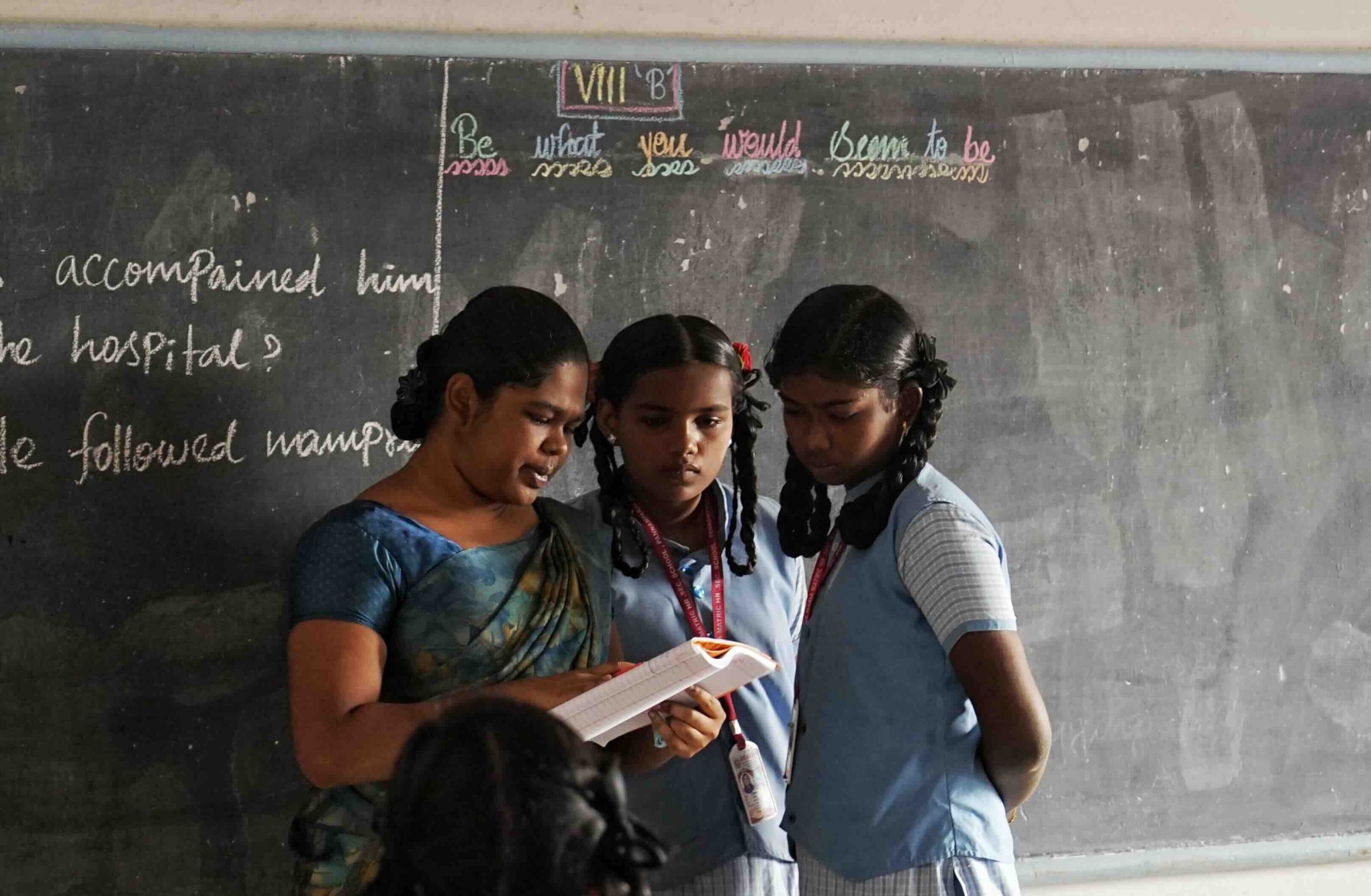Middle school students during a Social Science class